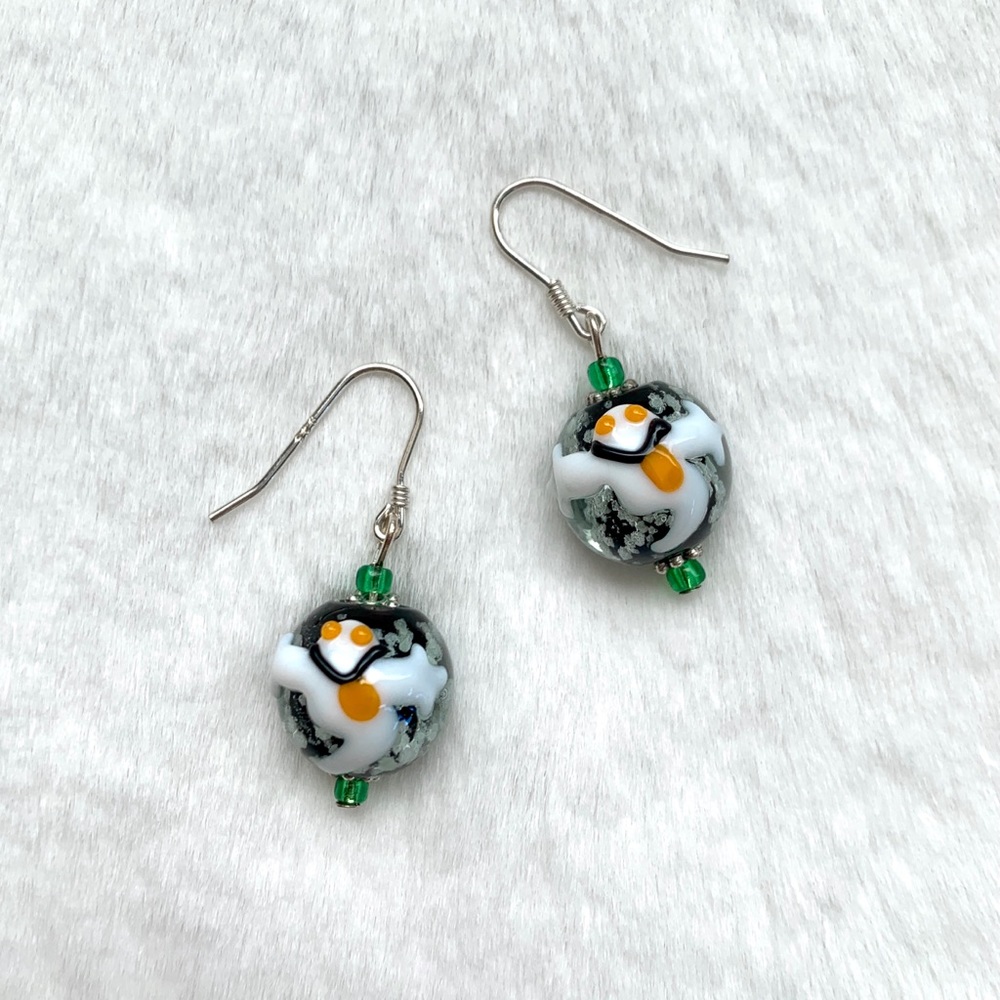 NEW Handmade Halloween Glow In The Dark Silly Ghost Earrings